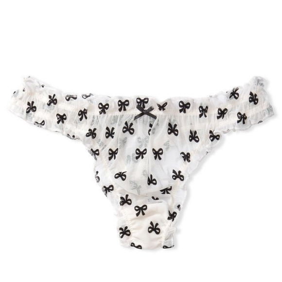 Victoria's Secret DREAM ANGELS Ruffle Mesh Thong Panty - Picture 4 of 10